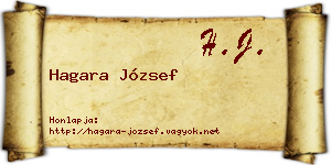 Hagara József névjegykártya