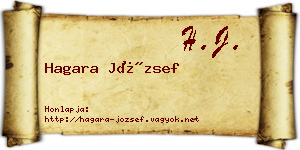 Hagara József névjegykártya